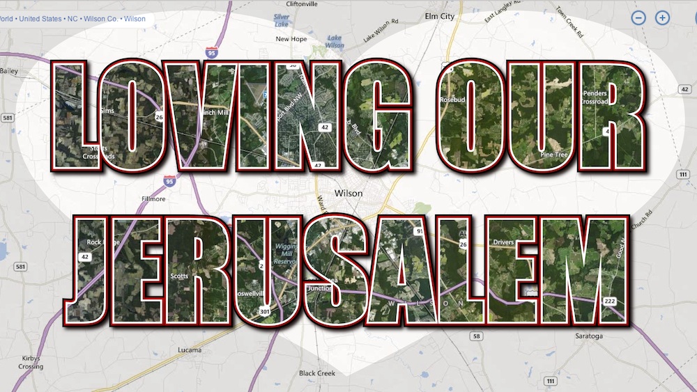 In Acts 2:42, Jesus told his disciples that they would be his witnesses in “Jerusalem, Judea, Samaria, and to the ends of the earth.” He said this because they were in Jerusalem. We live in Wilson. Also, in Jeremiah 29:4-7, the prophet God told the Israelites to seek the welfare of the city where I have sent you.” In this sermon series, we are learning how to share our love in the city God has sent us to.