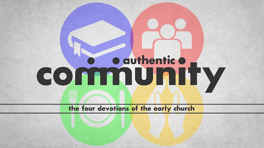 People today are looking for authenticity. They want something real. And they have a deep seated need for relationships, for community. Whether they recognize it or not, God has made all of us with a deep desire for a relationship with Him and with one another. We long for authentic community. In the book of Acts, Luke described the “authentic community” of the first century church. He said they were marked by four “devotions.” They were: a shared faith, a shared family, a shared food, and a shared focus. We can experience this authentic community when we pursue these four devotions.